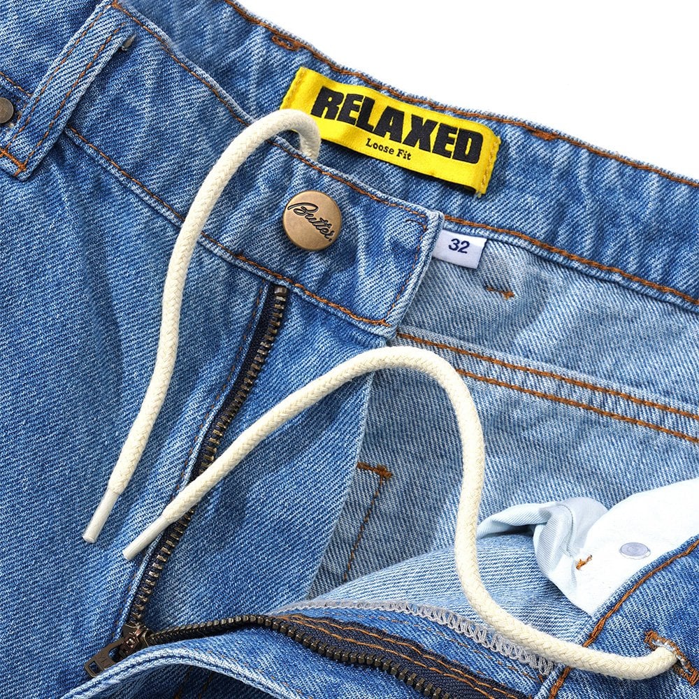Relaxed Denim Jeans - Washed Indigo - Image 3