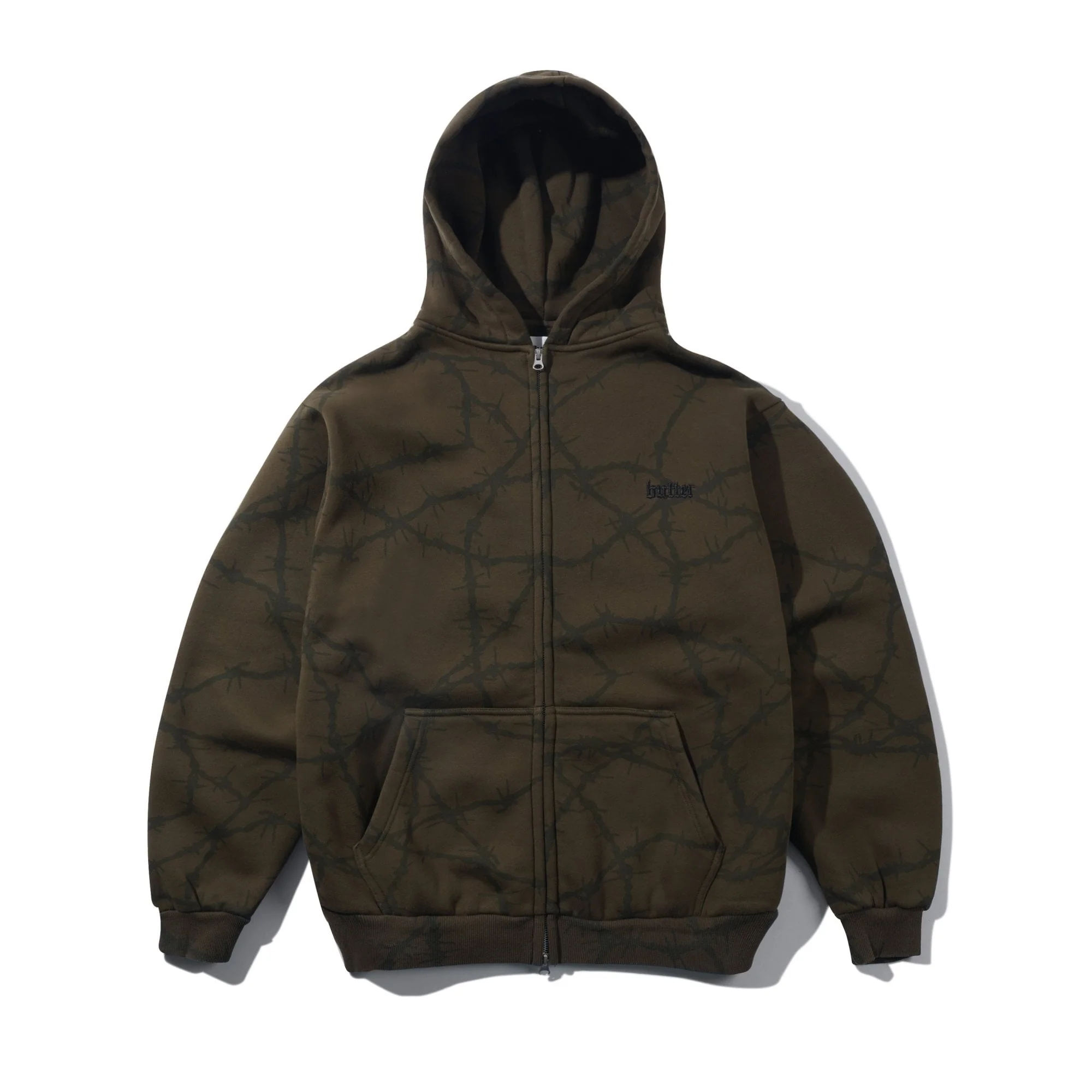 Wired Zip-Thru Hood - Fudge