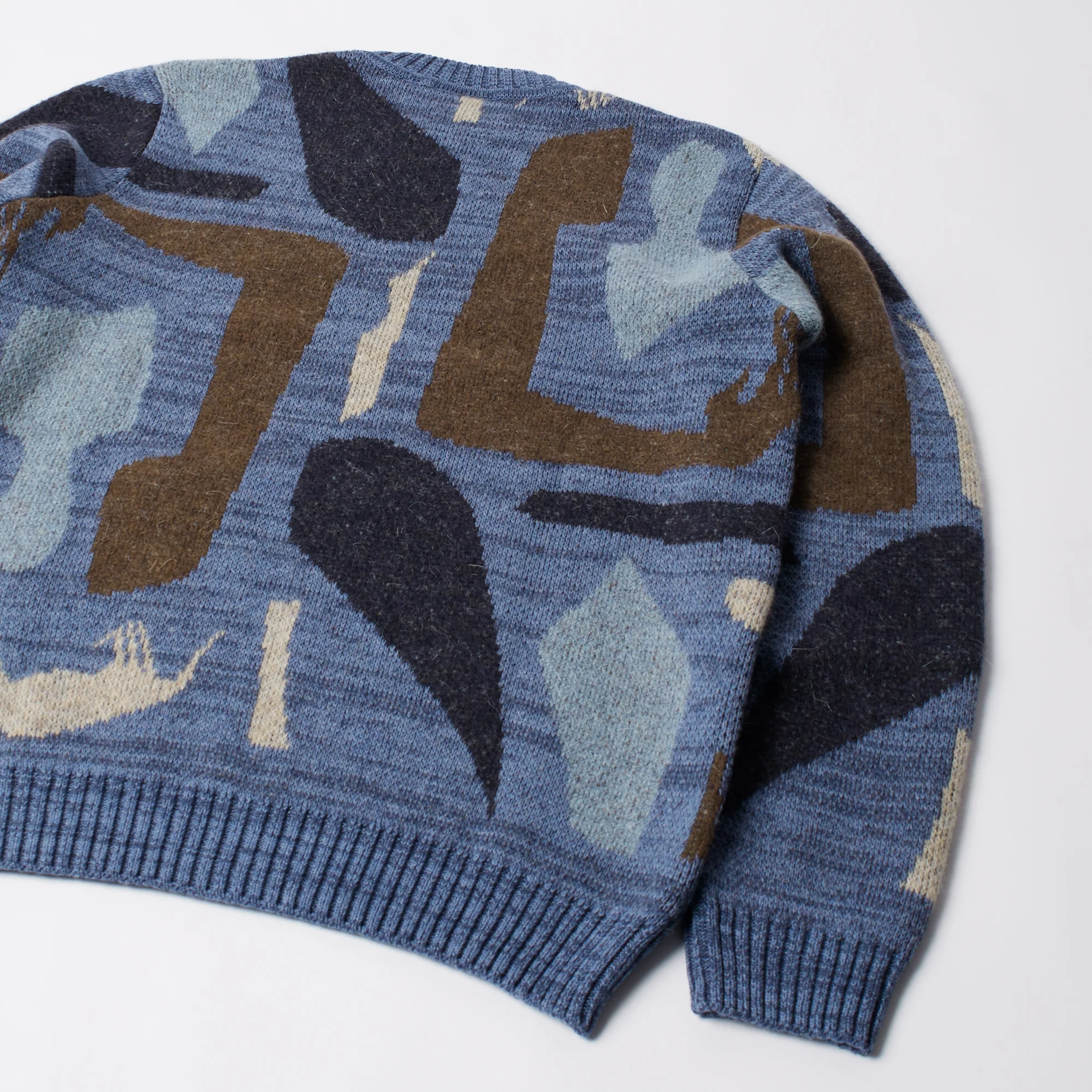 Detached knitting pullover - Blue - Image 3