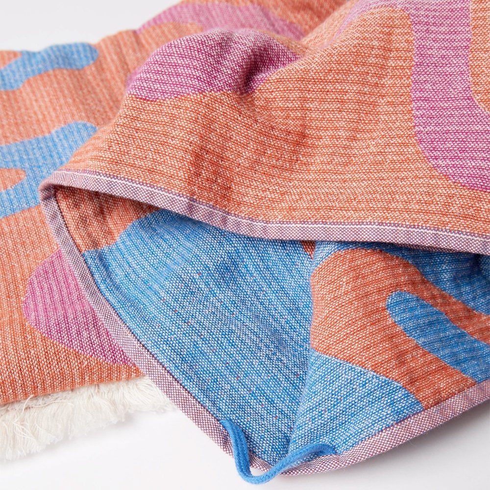 Splashed Hammam Beach Towel - Orange - Image 5