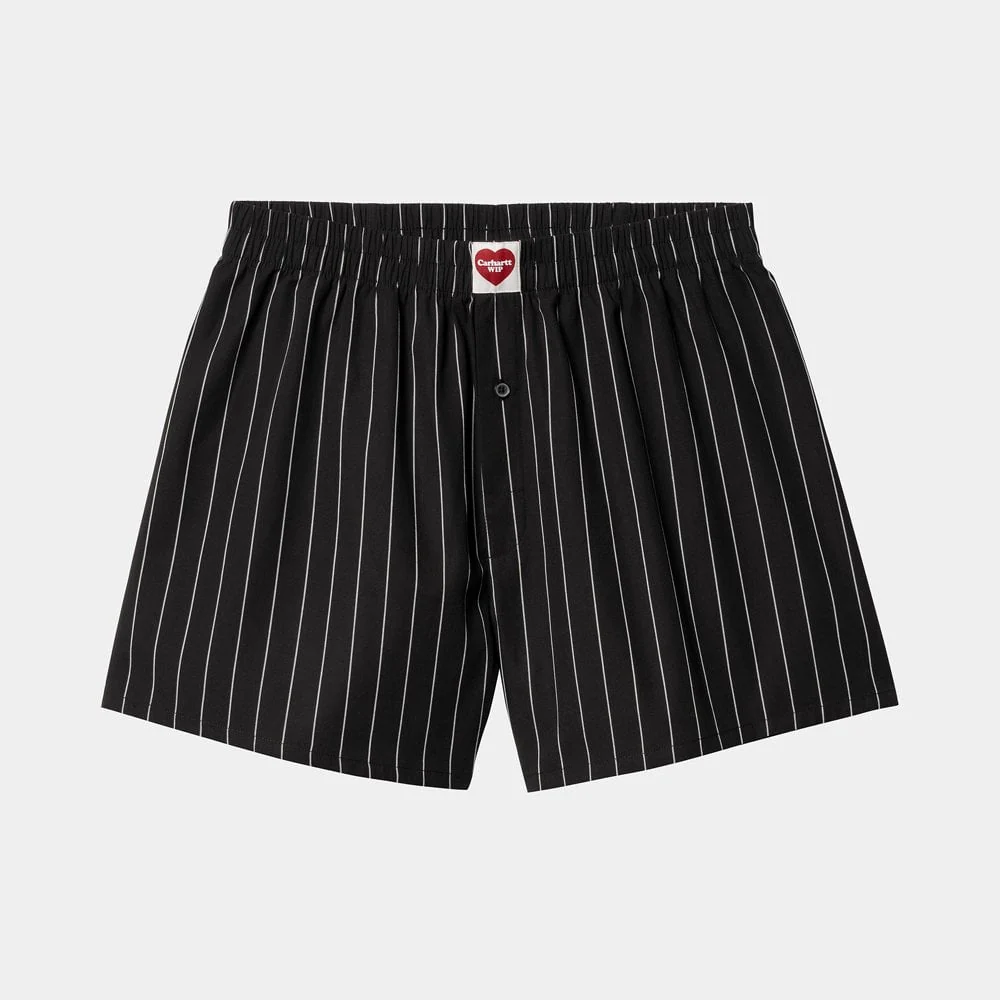 Cotton Boxer, Seaton Stripe - Black / Wax
