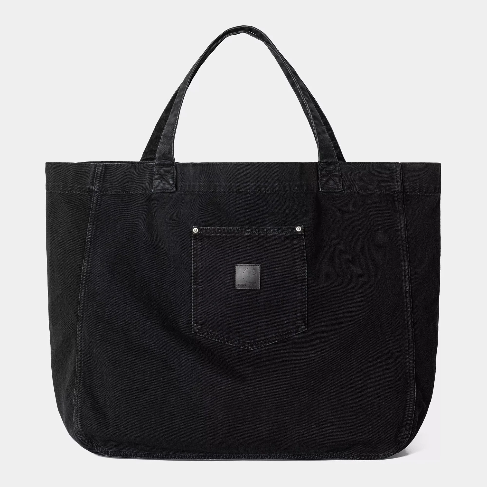 Rivet Tote Bag - Black Stone Washed