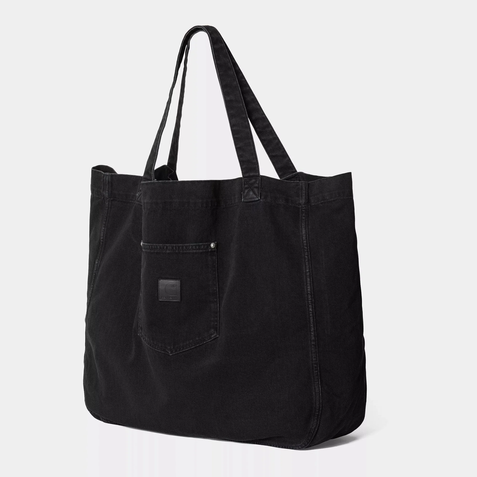 Rivet Tote Bag - Black Stone Washed - Image 3