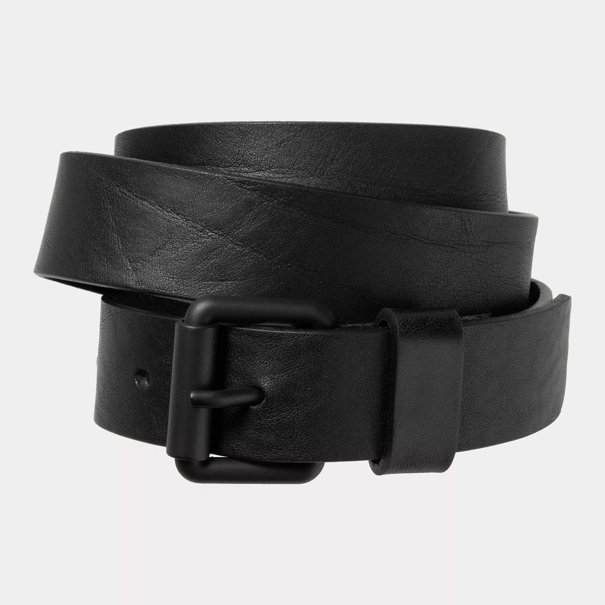 Ryan Belt 100 % Leather Black / Black