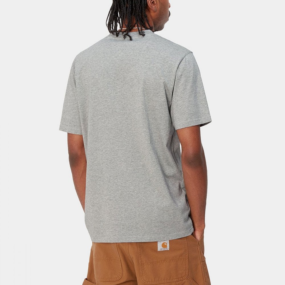 S/s Script T-shirt - Grey Heather / Chervil - Image 3