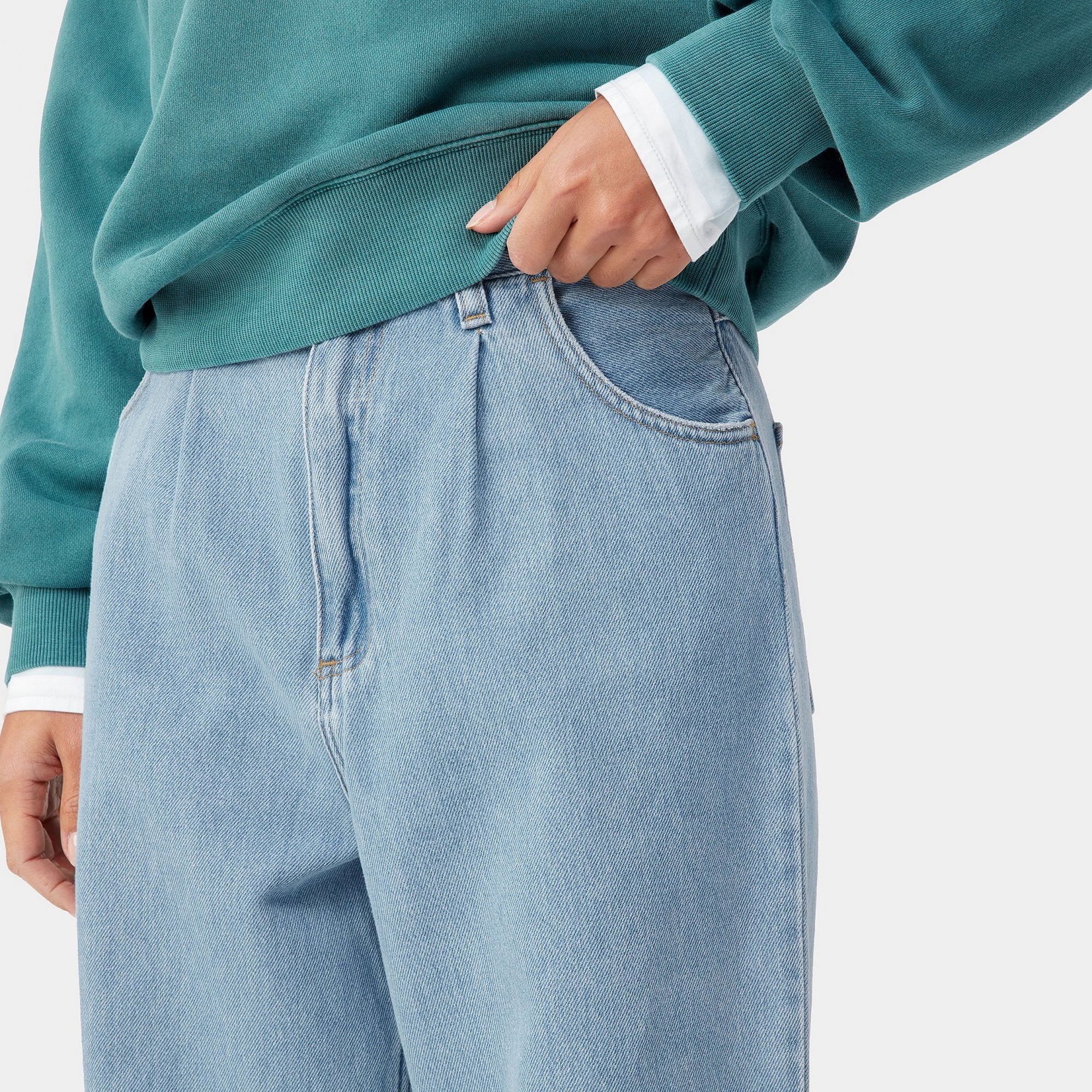 W' Stayton Pant - Blue (Light Stone Washed) - Image 6