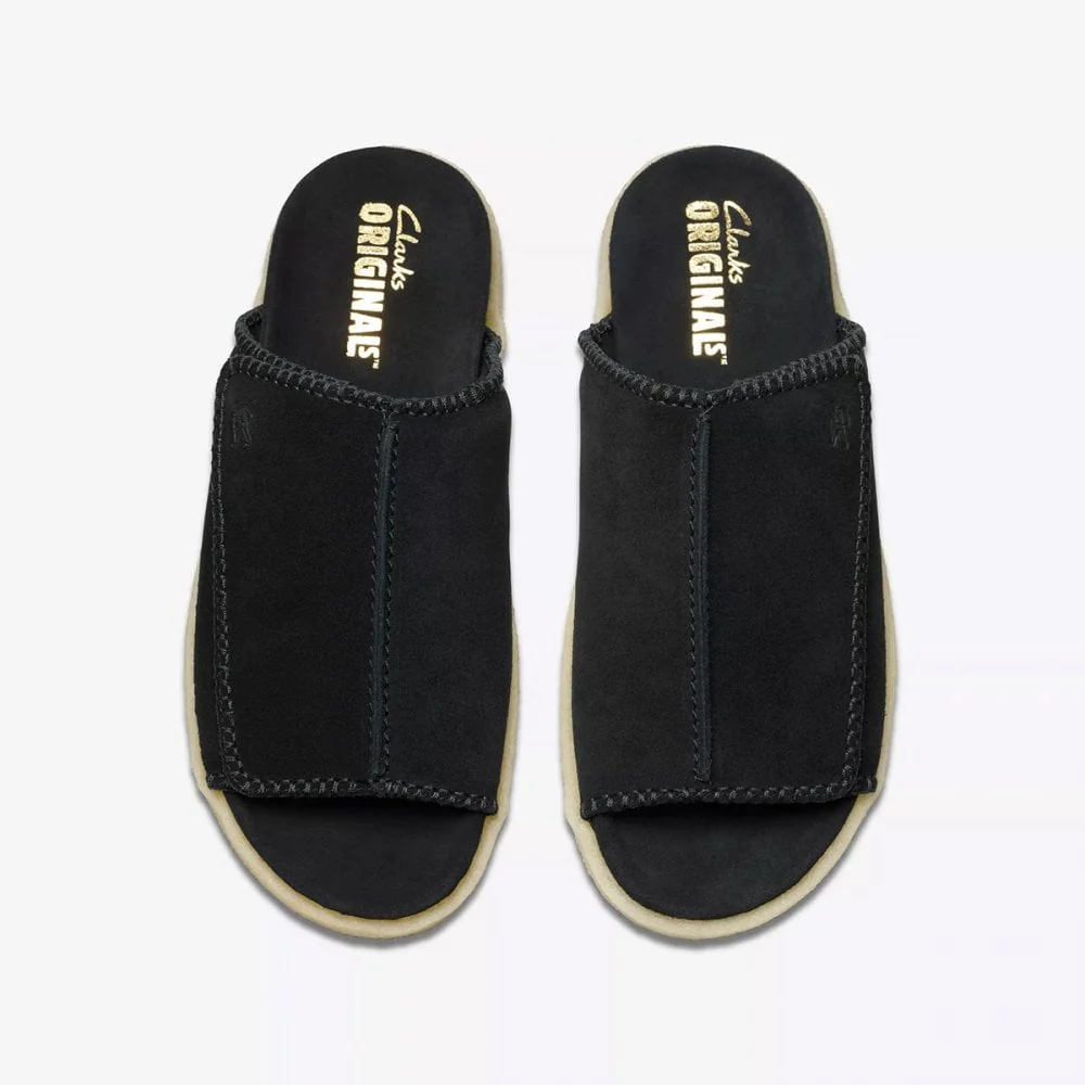 Overleigh Slide - Black Suede - Image 5