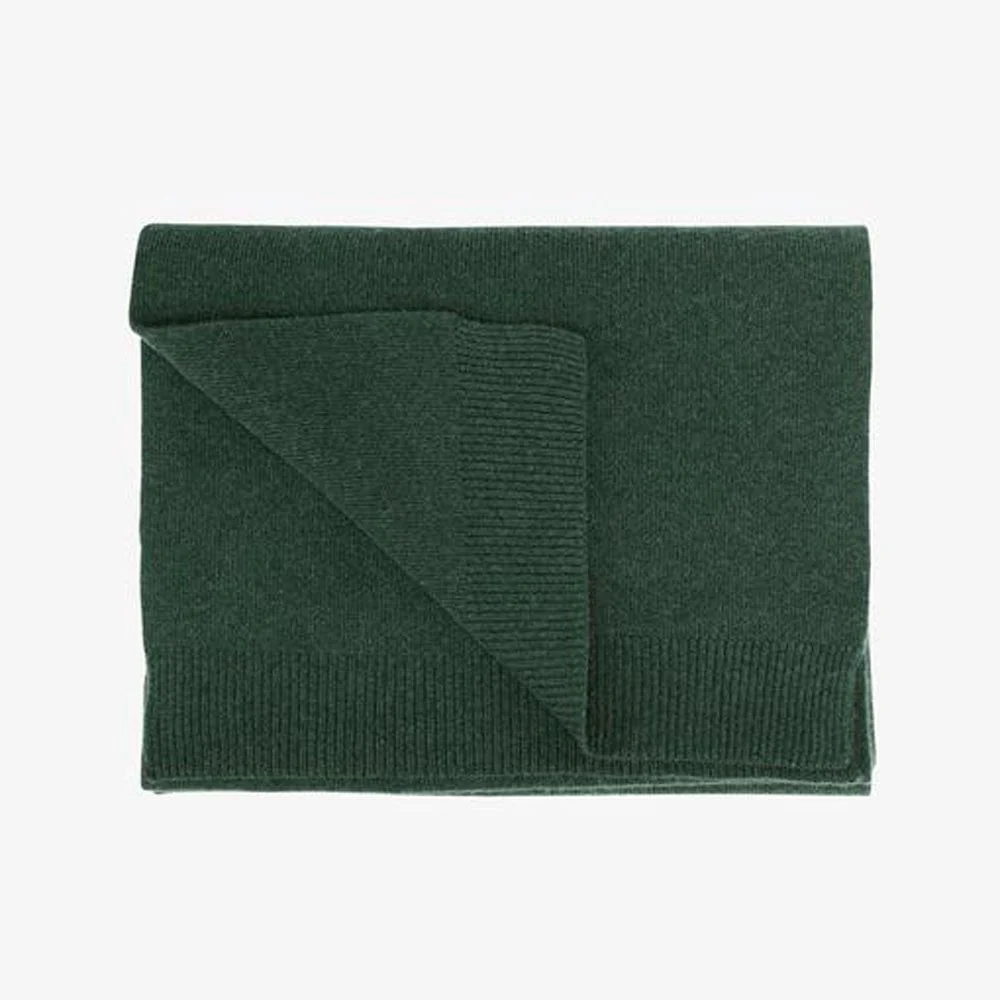 Merino Wool Scarf - Emerald Green - Image 2