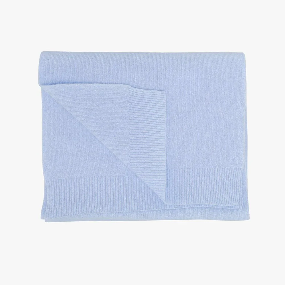 Merino Wool Scarf - Polar Blue