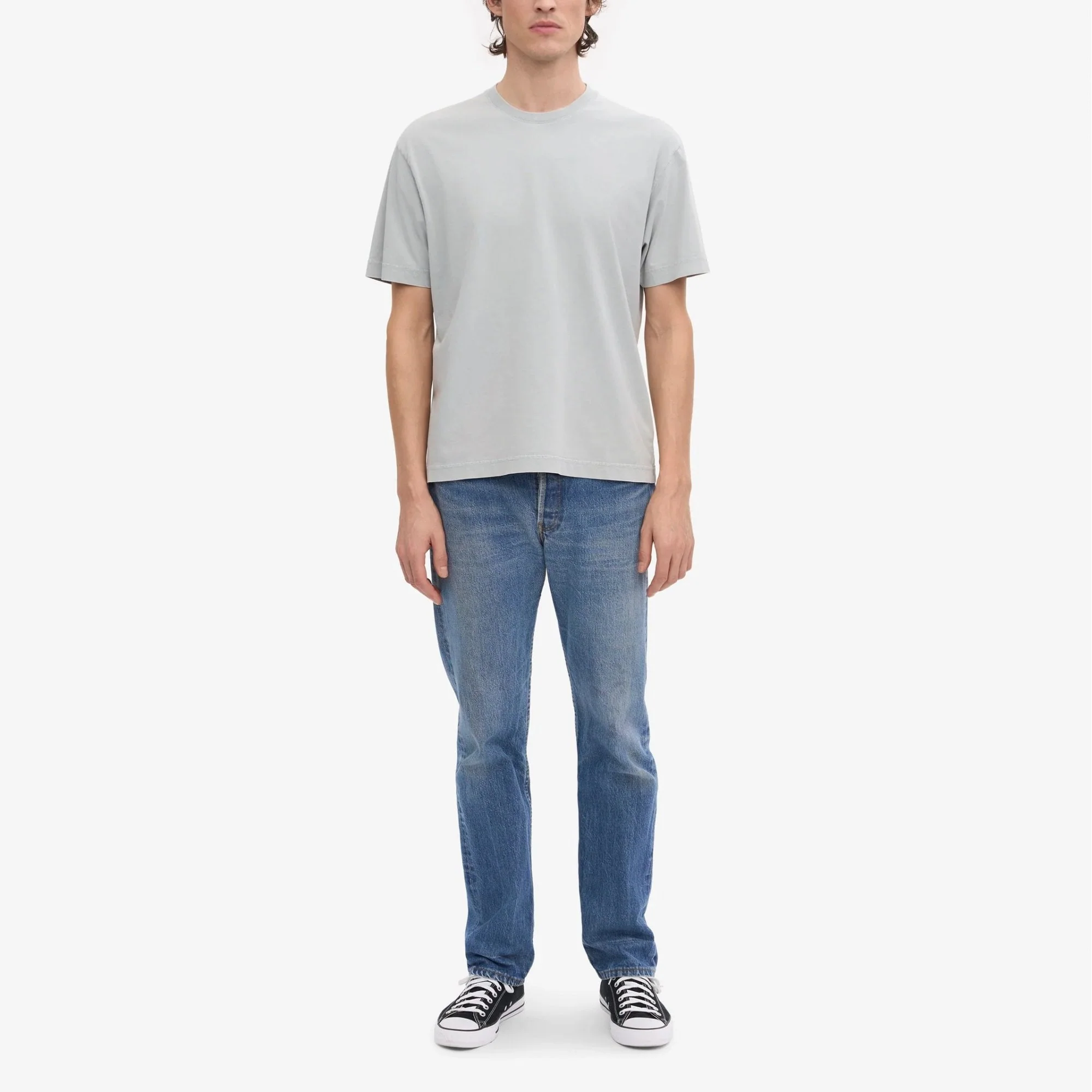 Oversized Organic Tee - Faded Grey - Image 5