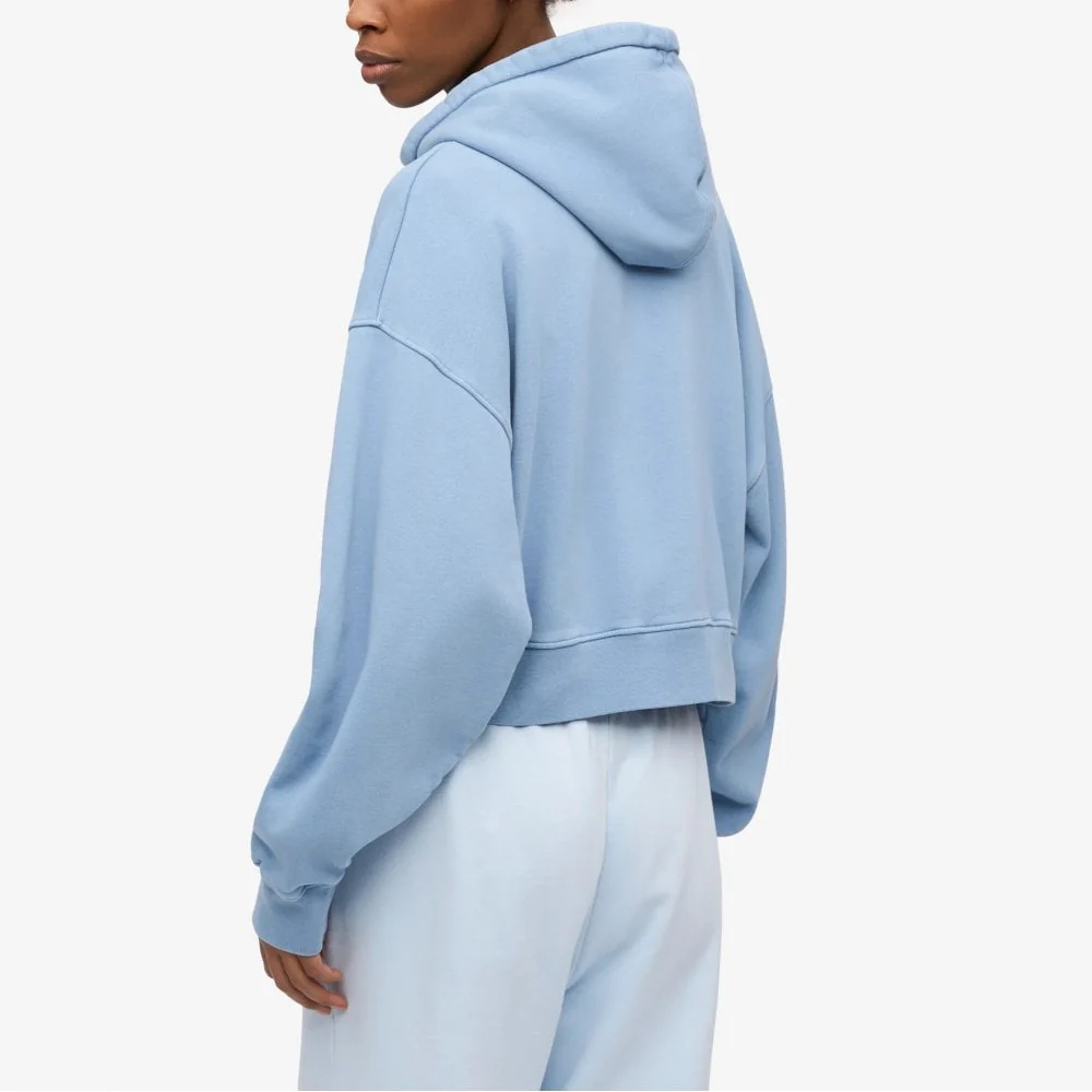 Women's Organic Crop Zip Hood - Seaside Blue - Image 4