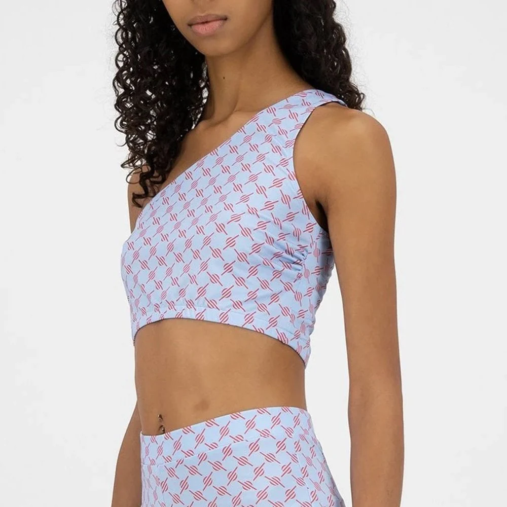 Keyonna Top - Blue / Red Monogram - Image 3