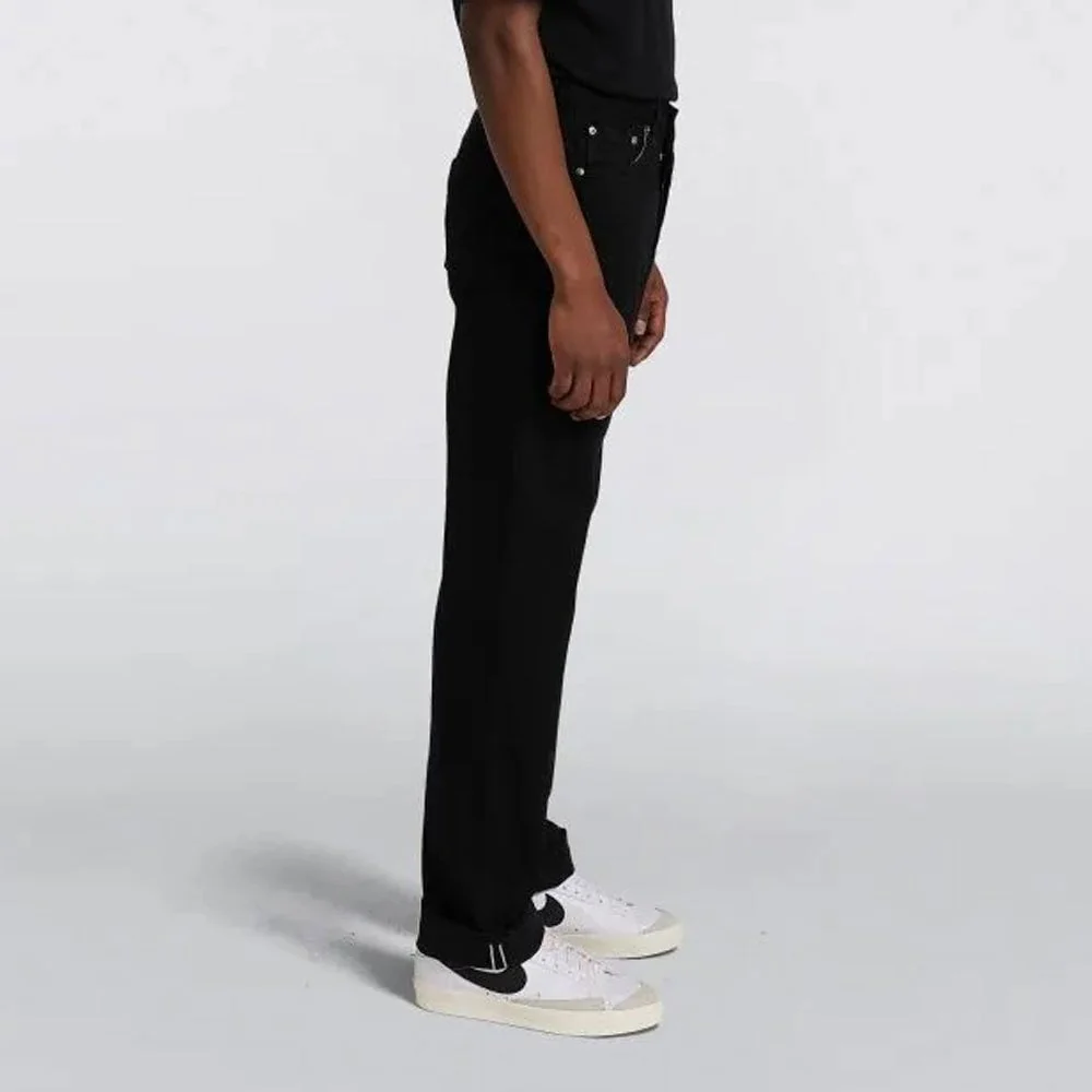 Loose Straight Jeans, 11oz Kaihara Purple x White Selvage - Black Rinsed - Image 4