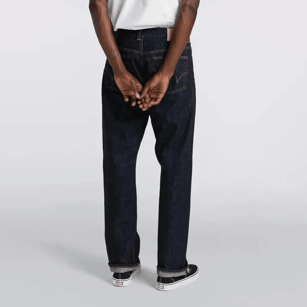 Loose Straight Jeans, 13.5oz Rainbow Selvage - Blue Unwashed - Image 5