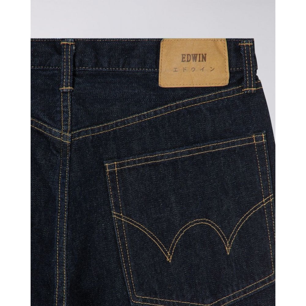 Wide Pant, 14oz Recycled Kurabo Red Selvage - Blue (Rinsed) - Image 6