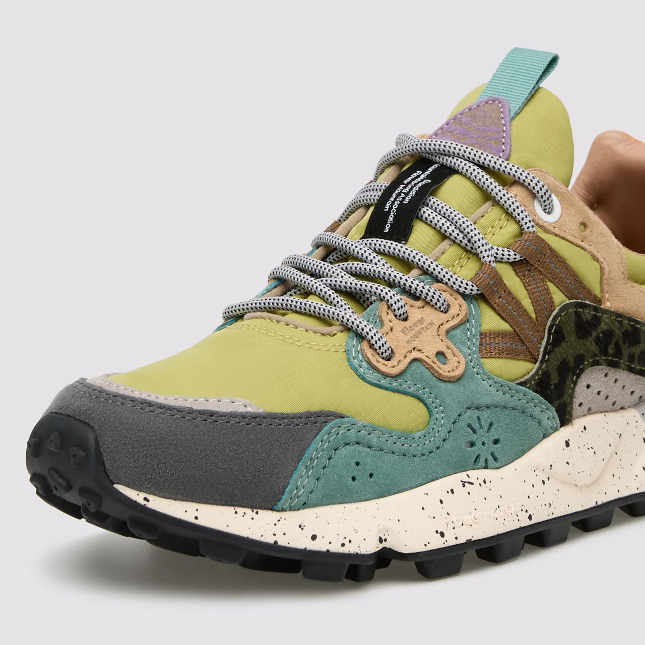 Yamano 3 Uni - Suede / Pony Hair / Nylon - Dark Grey / Acid Green / Bottle - Image 2