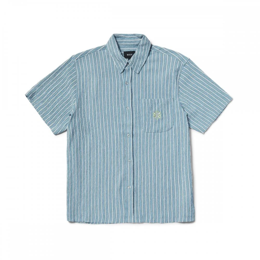 Apollo S/S Striped Shirt - Pool Blue
