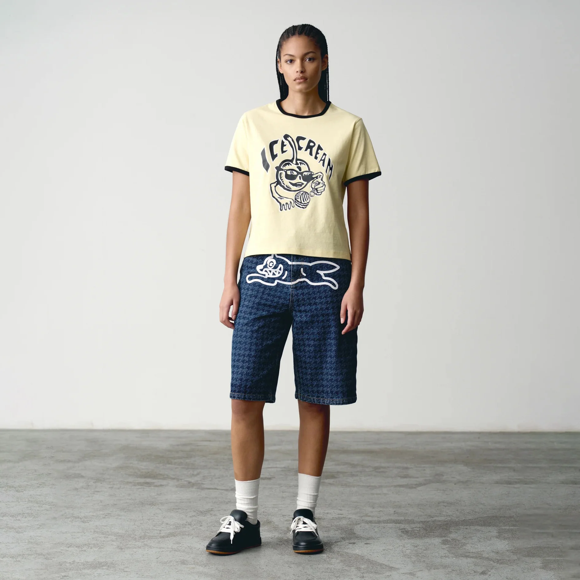 Womens Cherry Ringer T-Shirt - Yellow - Image 5