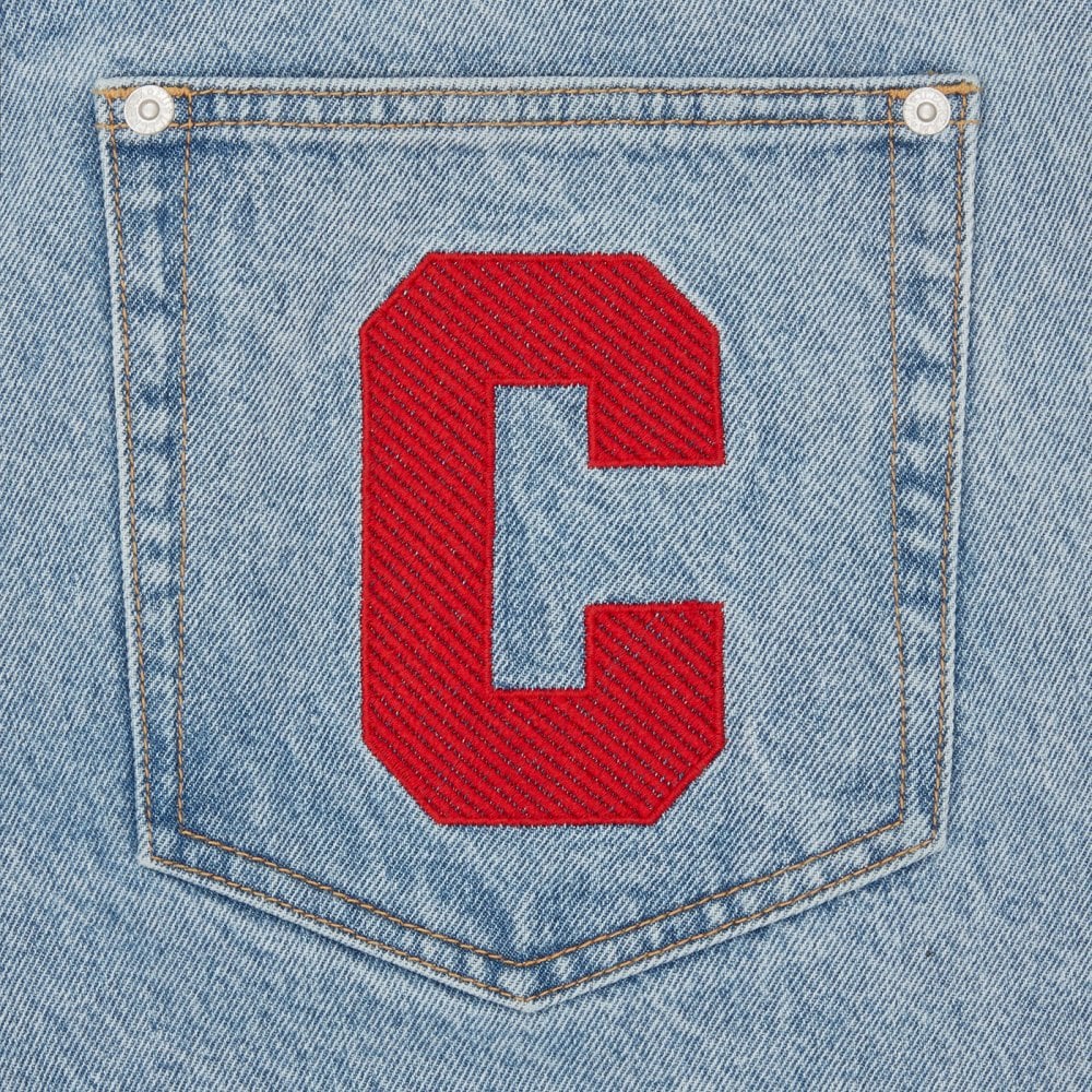 Running Dog Denim Shorts - Light Wash Blue - Image 6