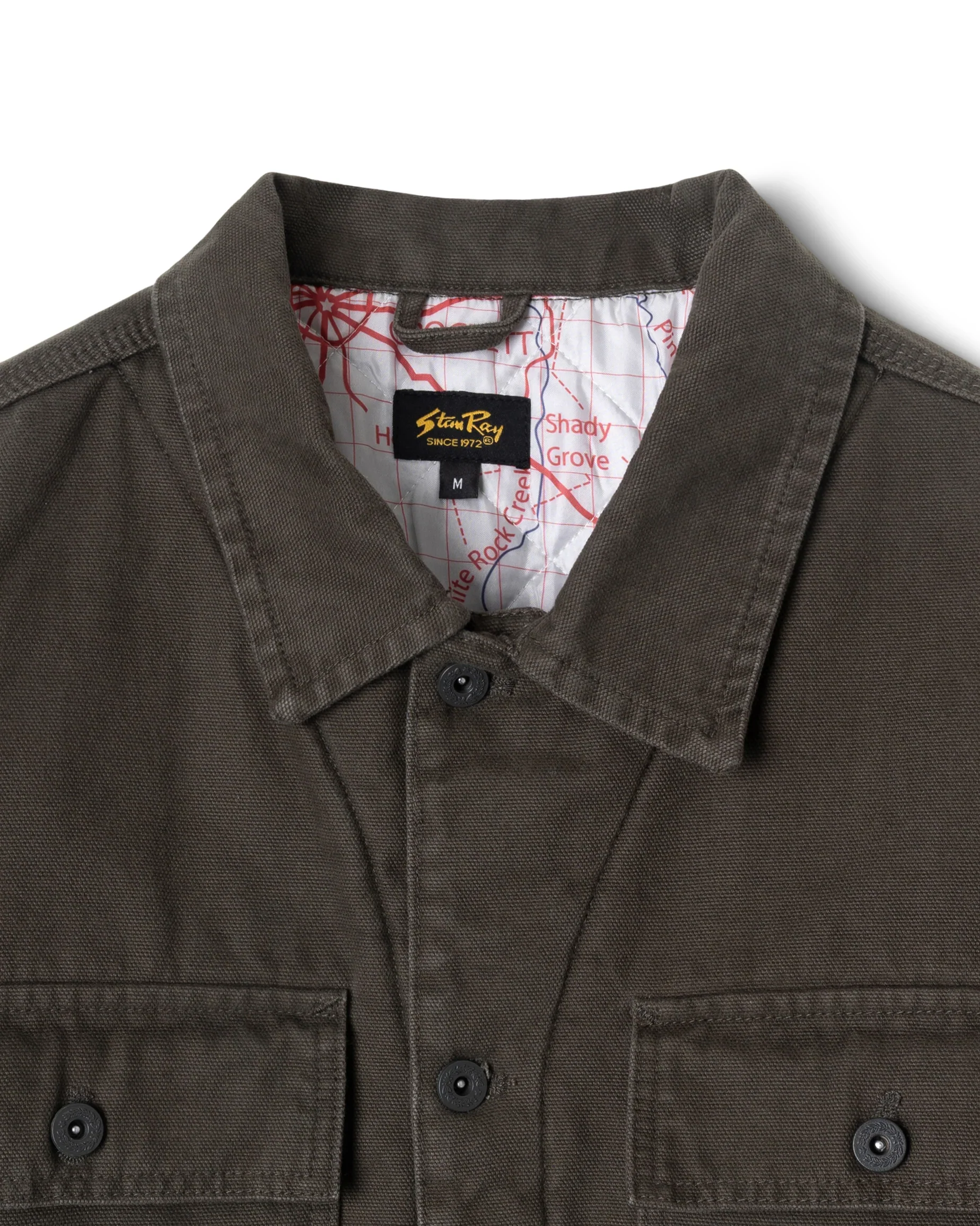 Lined Trucker Jacket - Charcoal Duck - Image 5