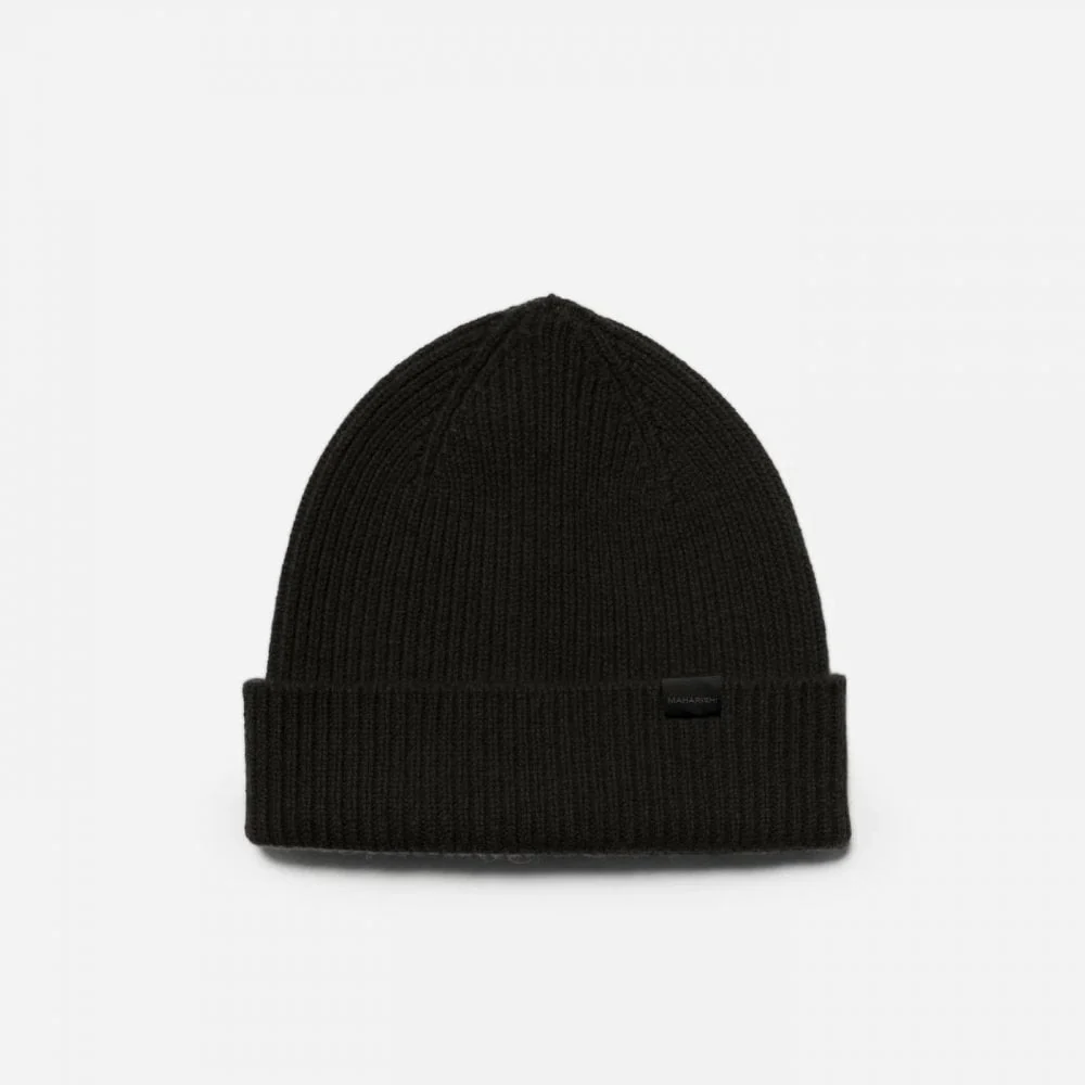 1405 Maharishi Lambswool Beanie - Black