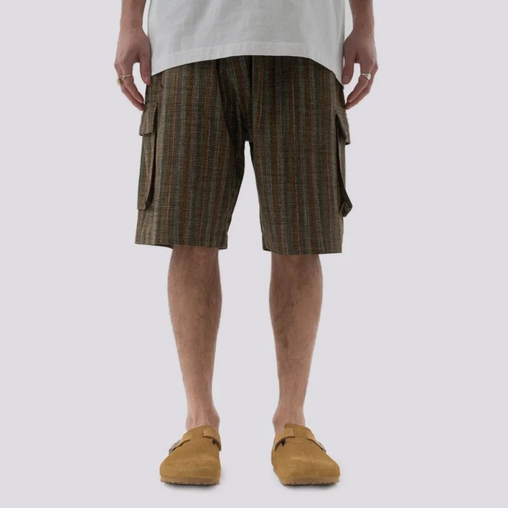 5117 Wagara Low Cargo Track Shorts - Olive - Image 3