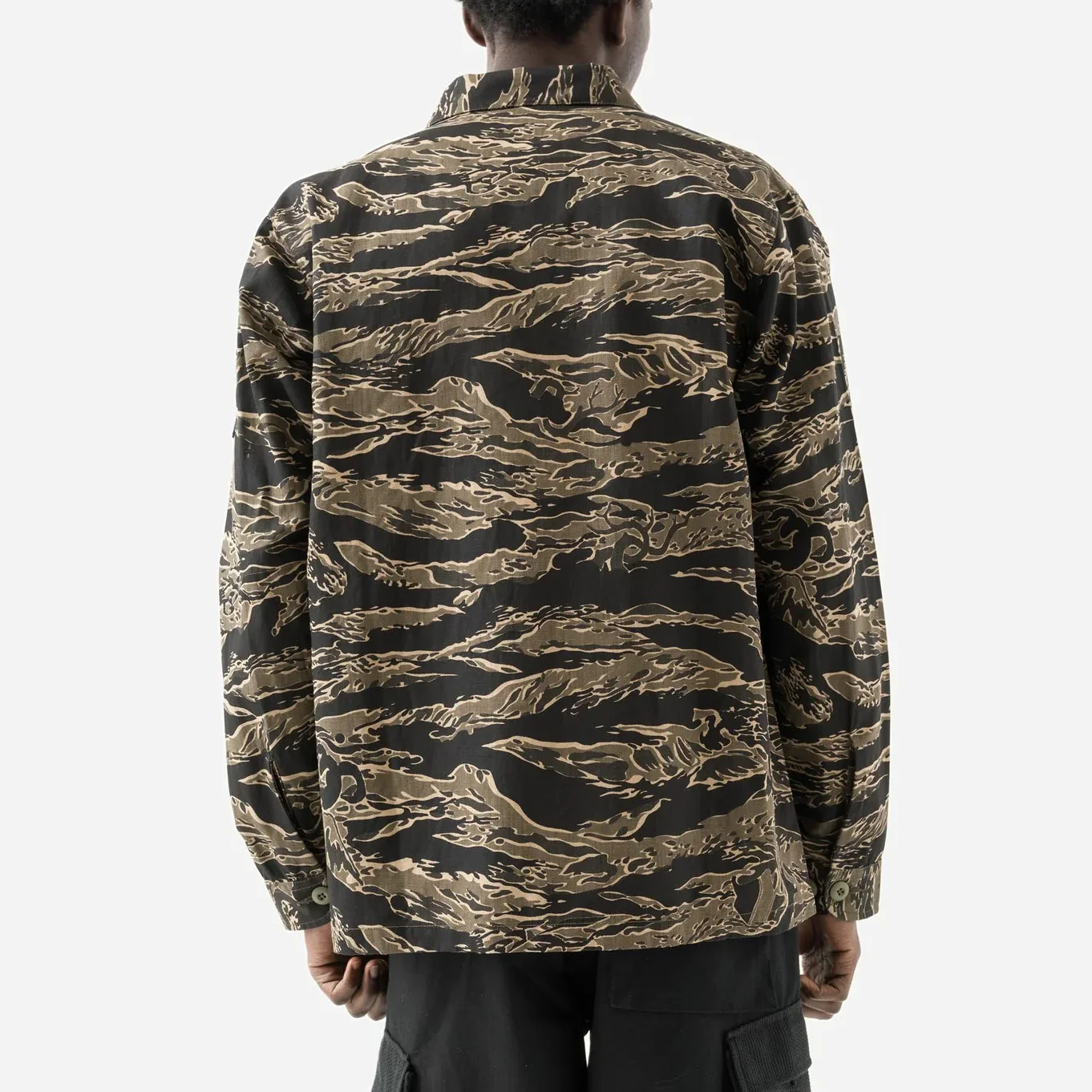 7147 Bonsai Tigerstripe L/S Utility Shirt - Mint Gold - Image 5