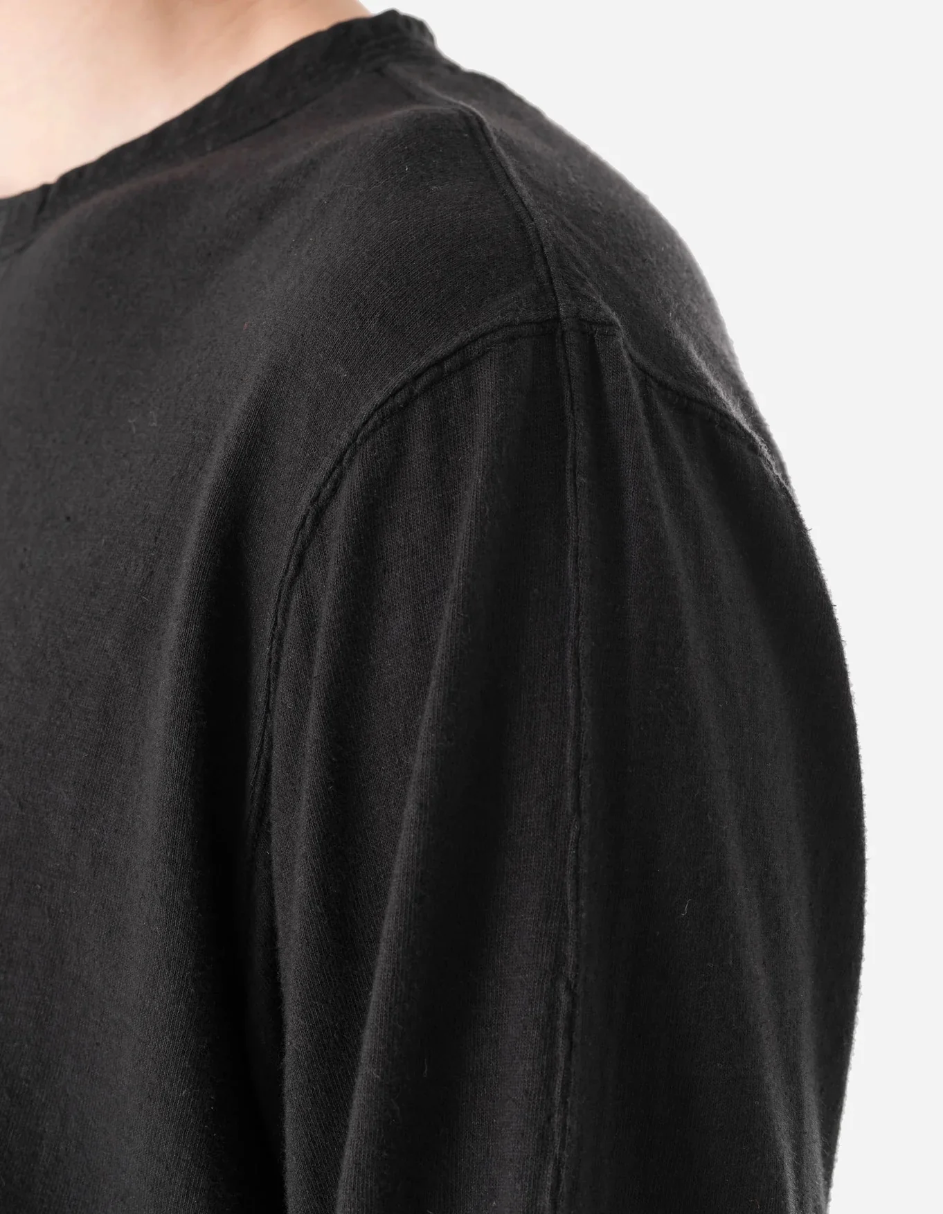 7208 Cotton Hemp Henley LS T-Shirt - Black - Image 6