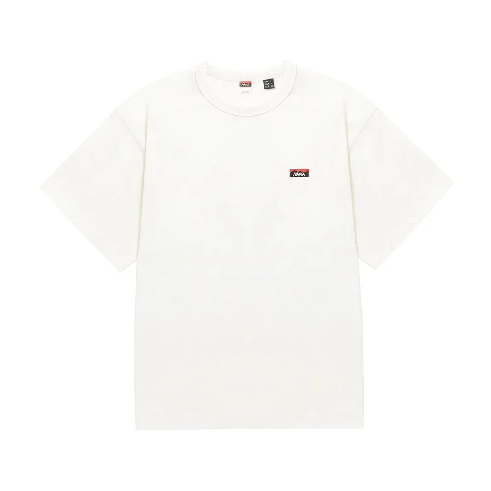 Eco Hybrid Box Logo Embroidery Tee - White