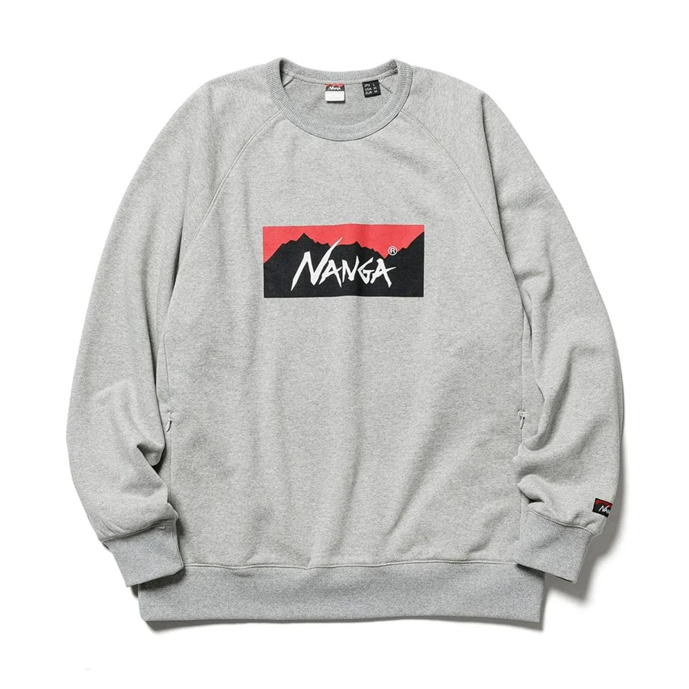 Eco Hybrid Box Logo Sweatshirt - Light Grey