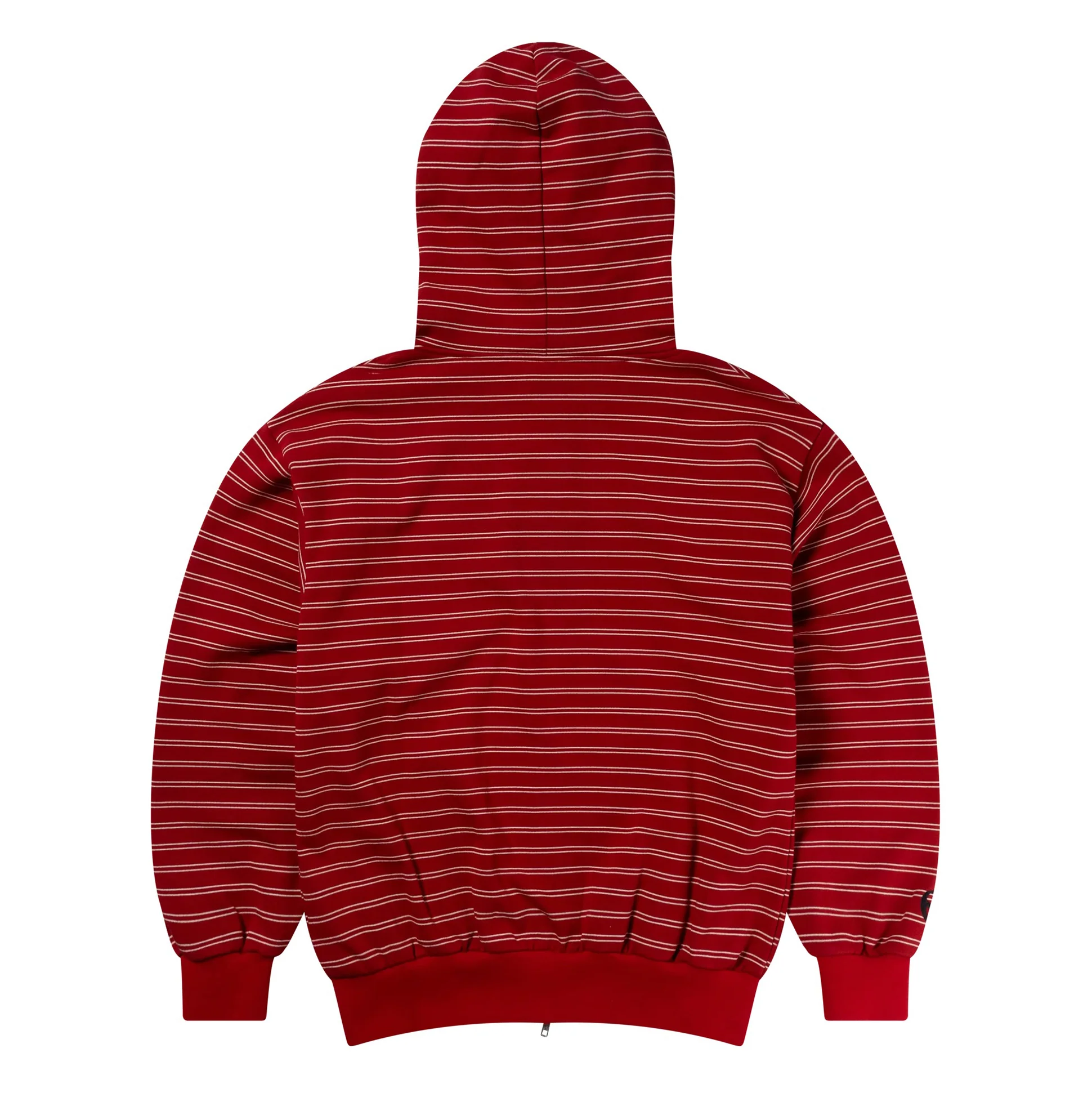 Mini Problemo Stripe Zip Hoodie - Red - Image 2