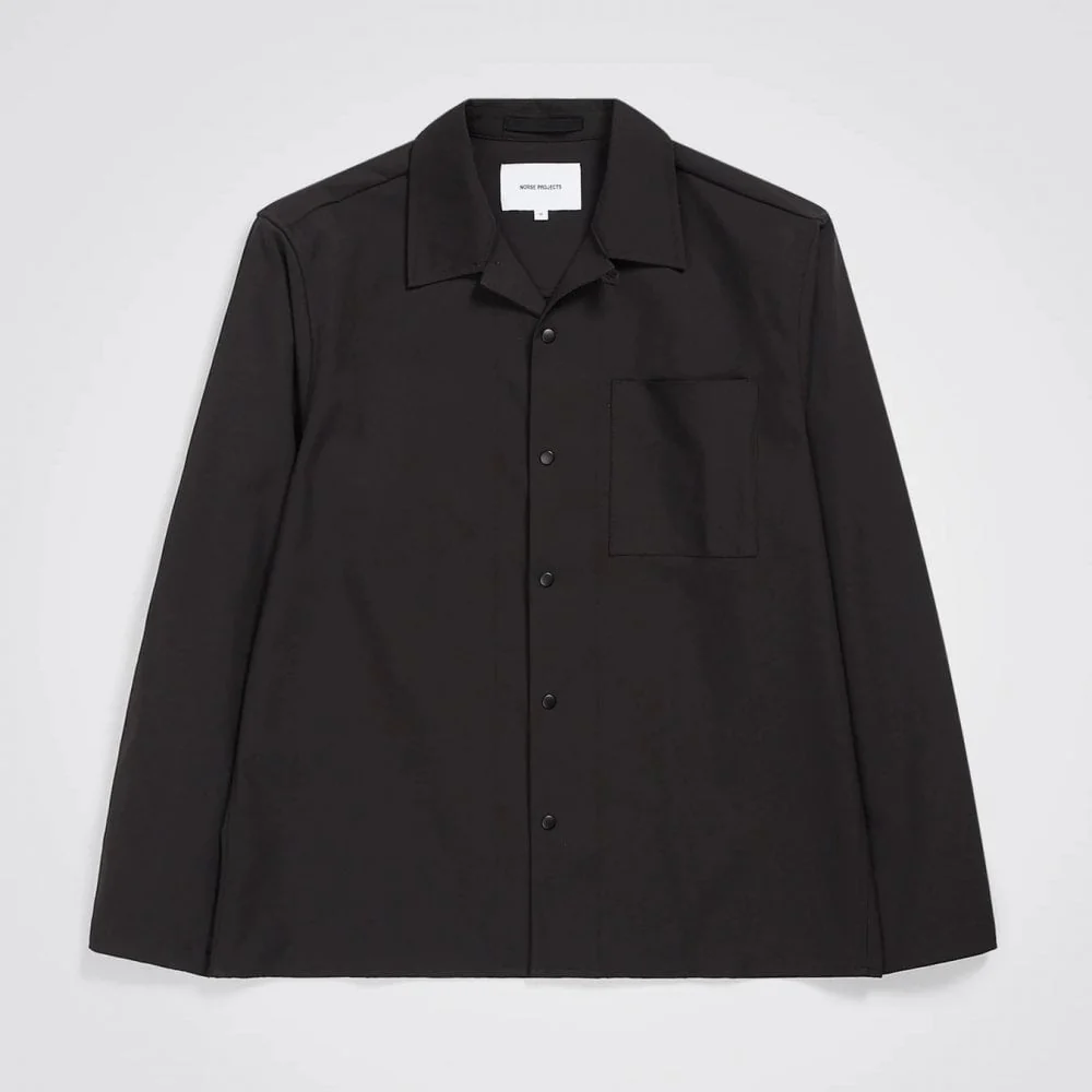 Carsten Solotex Twill Longsleeve Shirt - Black