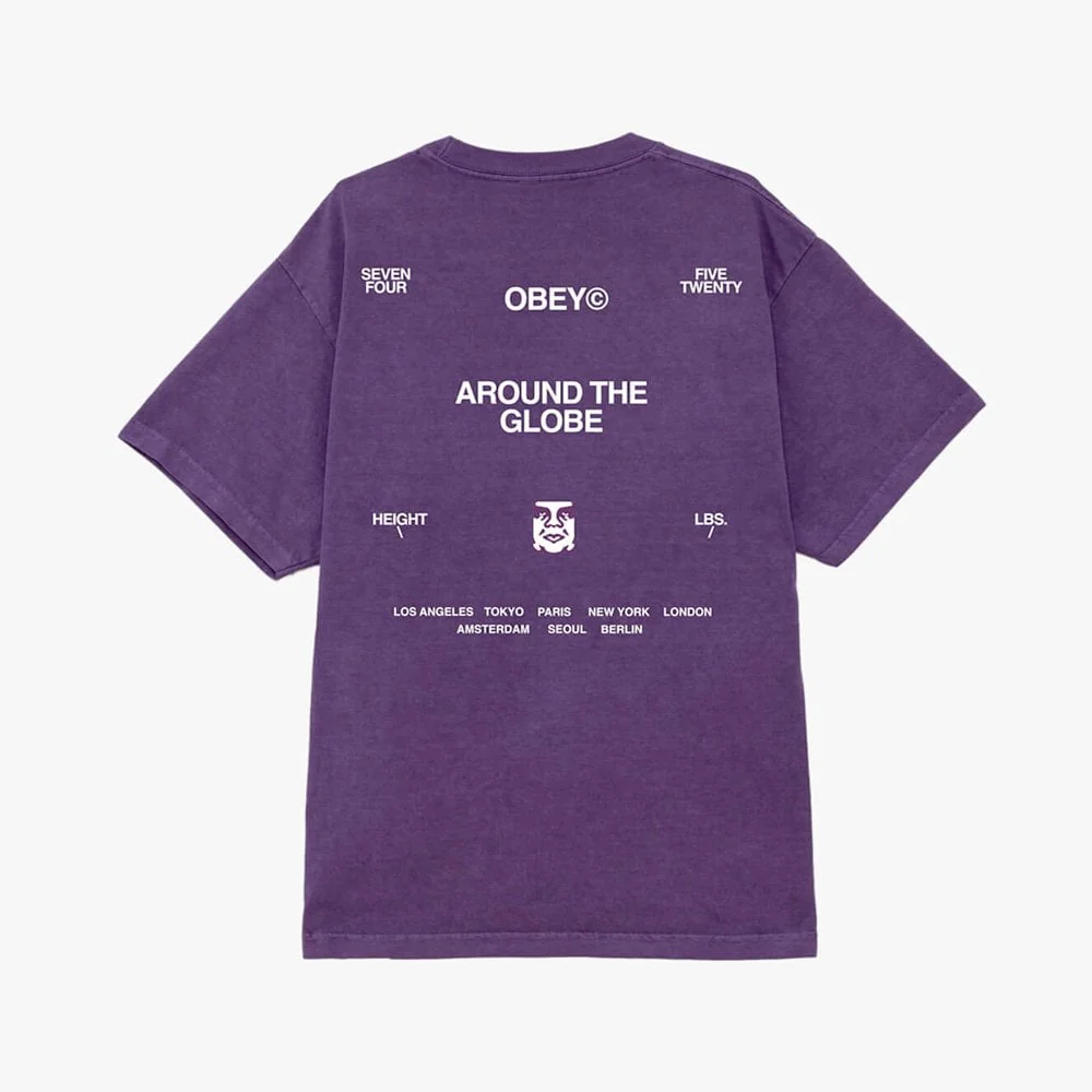 Around The Globe Pigment Dyed T-Shirt - Pigment Imperial Purple - Image 2