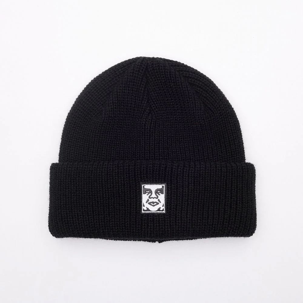 Mid Icon Patch Cuff Beanie - Black