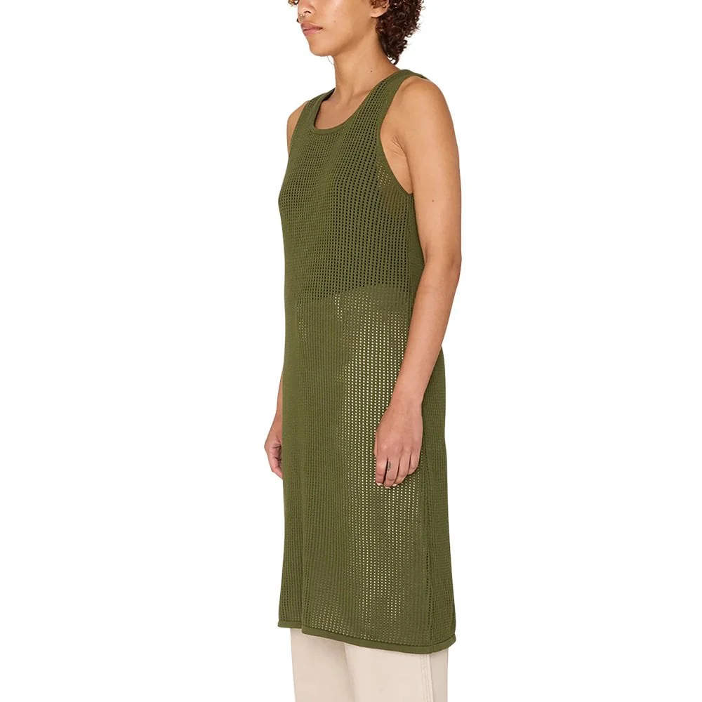 Minerva Open Stripe Dress - Olive - Image 3