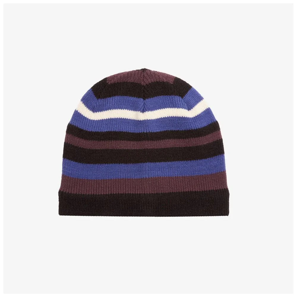 Stripe Knit Beanie - Black Multi - Image 2