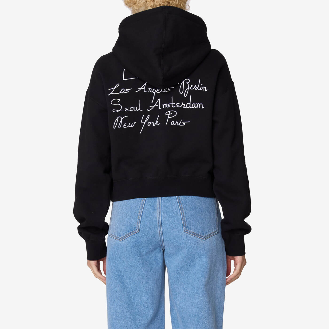 W' Cities Cropped Hood - Black - Image 2