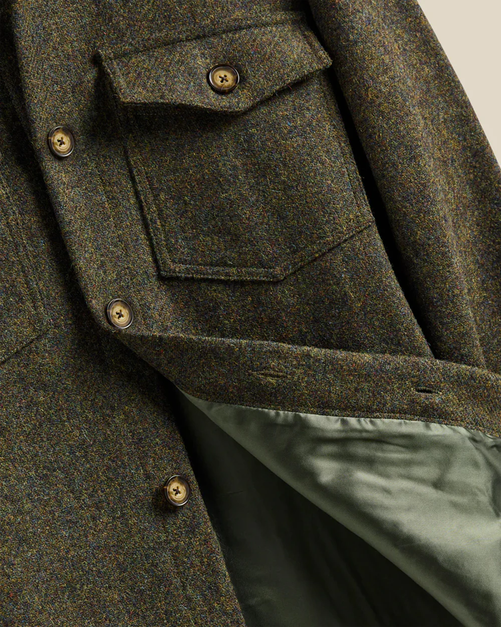 Wool Field Overshirt - Forest - Image 3
