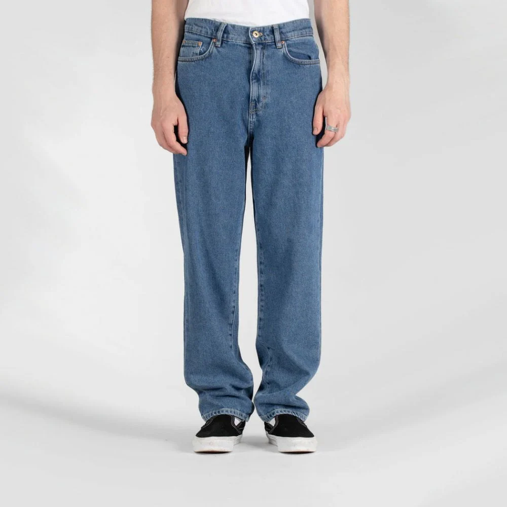 Taper 5 Pocket Jean - Heavy Stone Wash Denim - Image 2