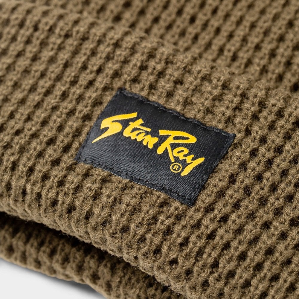 Waffle Beanie - Olive - Image 3