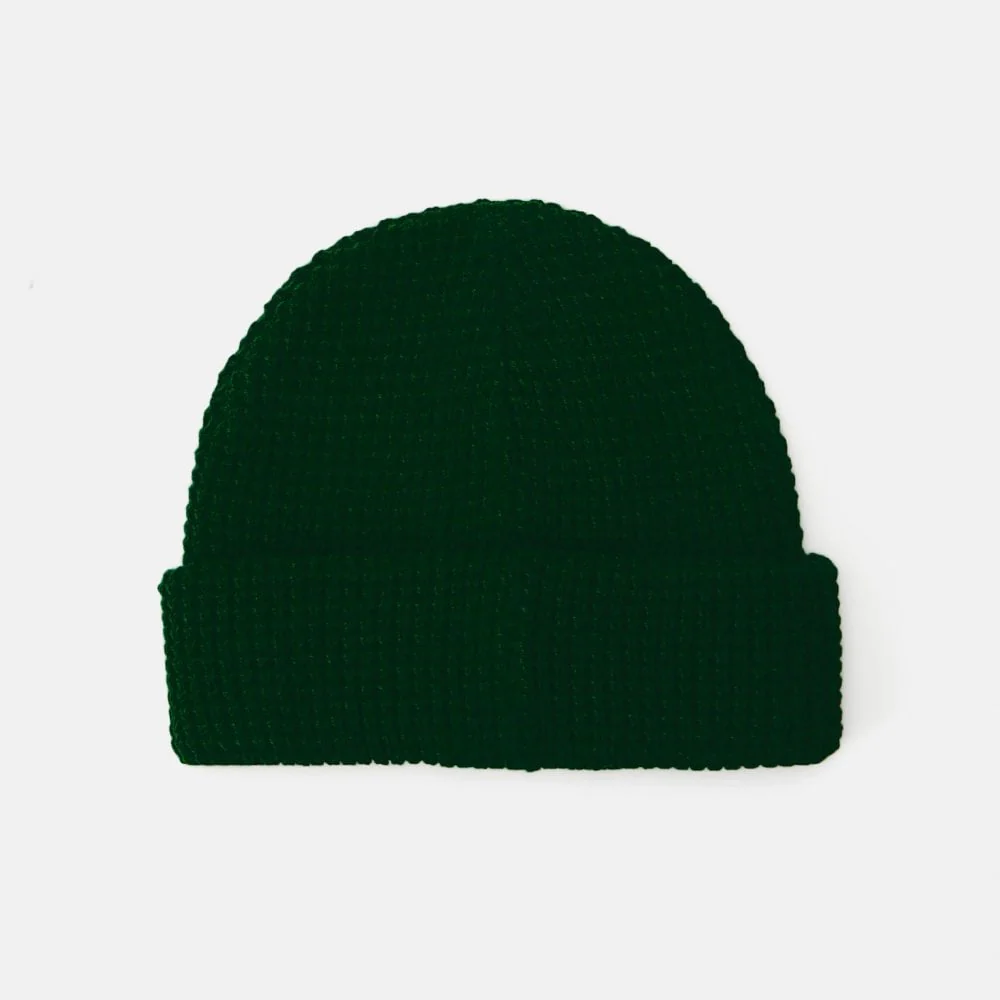 Waffle Beanie - Pine Green - Image 2