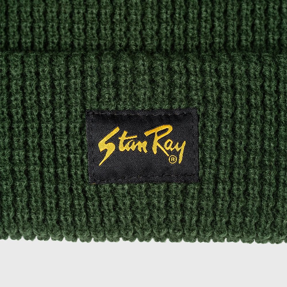 Waffle Knit Beanie Pine Green - Image 2