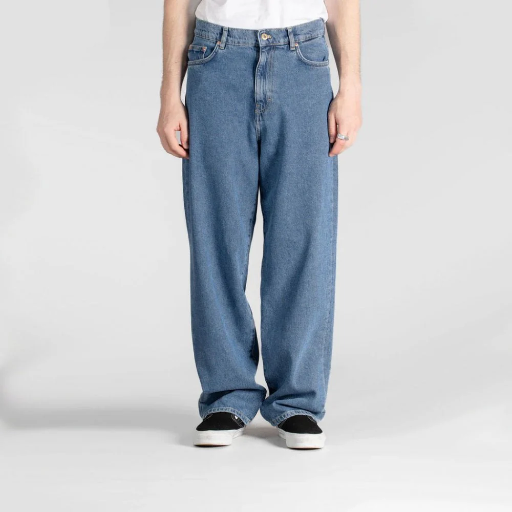 Wide 5 Pocket Pant - Heavy Stone Wash Denim - Image 2