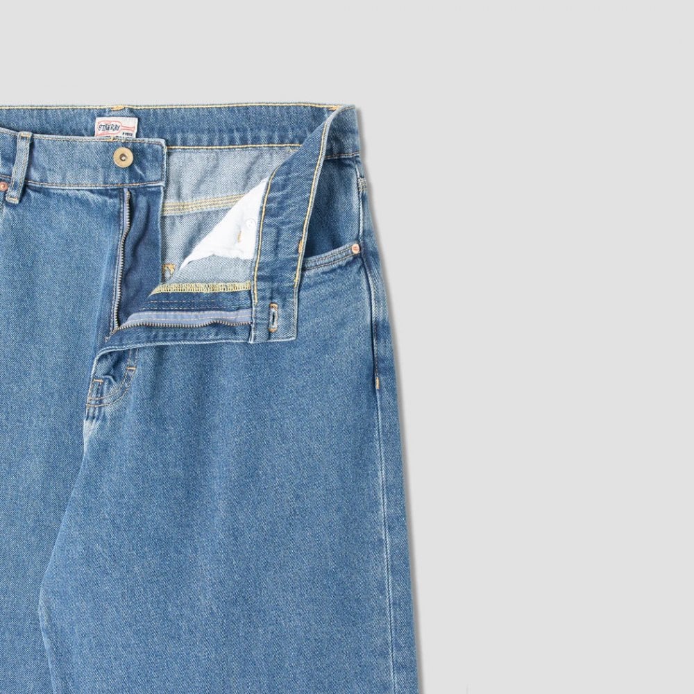 Wide 5 Pocket Pant - Heavy Stone Wash Denim - Image 3