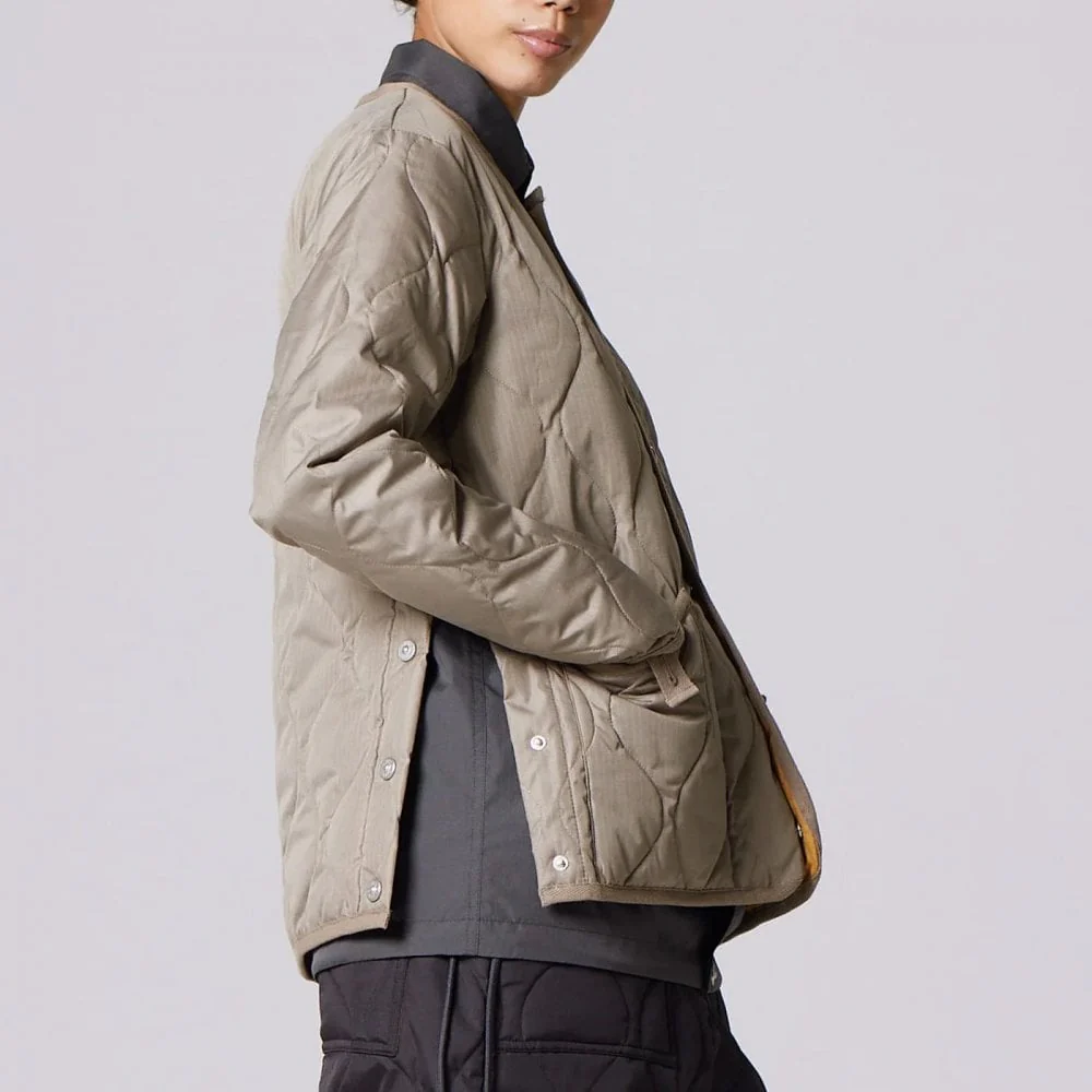 Military Crew-neck Down Jacket L. Mocha - Image 2