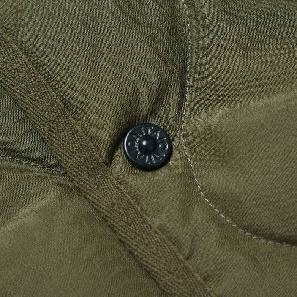 Military V Neck Snap Button Down Vest - Image 3