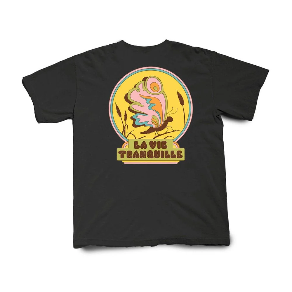 Hickson La Vie Tranquille Pigment Dyed S/S T-shirt - Black - Image 2