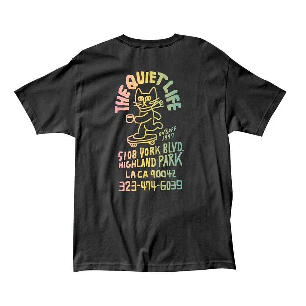 Skating Cat T - Black - Image 2