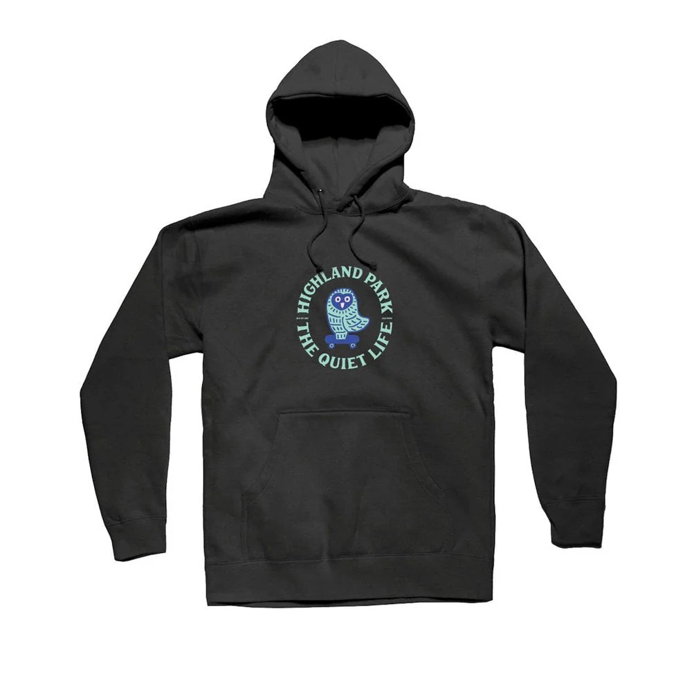 Skating Owl Hooded Sweat - Black
