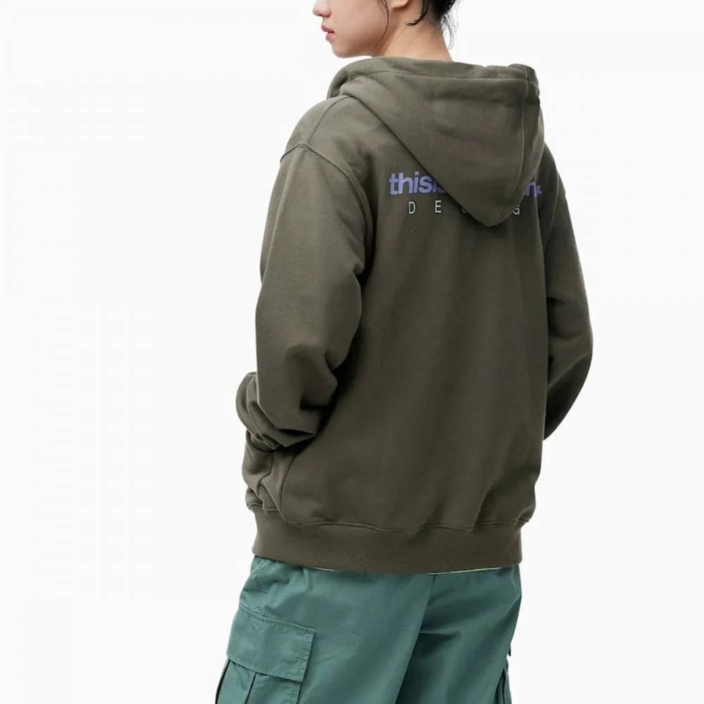 DSN-Logo Zip Hoodie - Mocha - Image 10